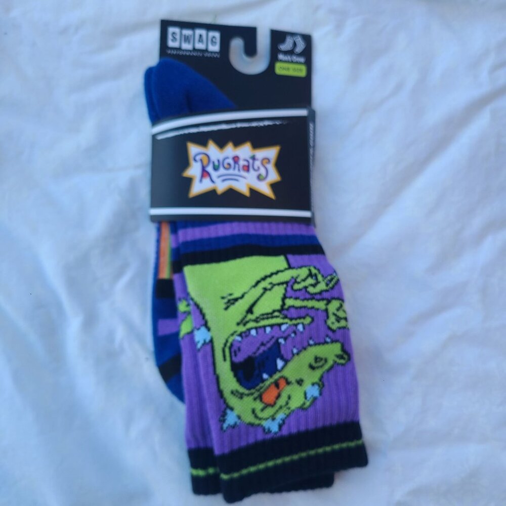 SWAG Performance Crew Socks -Rugrats Nickelodeon Men’s Size 6-12